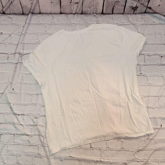 Just My Size Hanes 2X Women's White T-Shirt - Picture 4 of 5